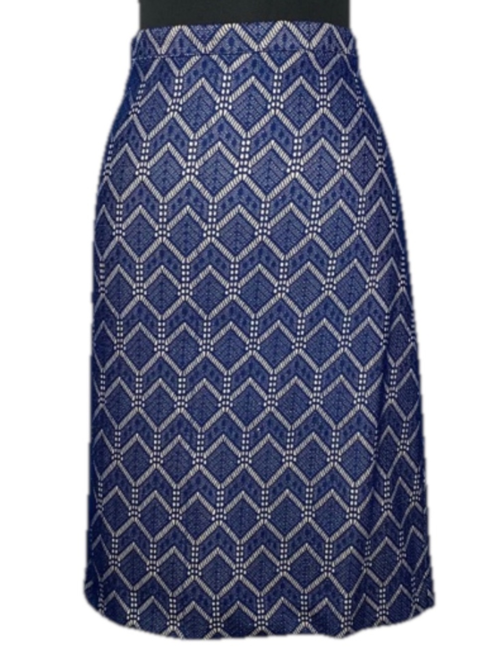 The Limited Navy Lace Diamond Pencil Skirt 12 NWOT Career Geometric SX803655